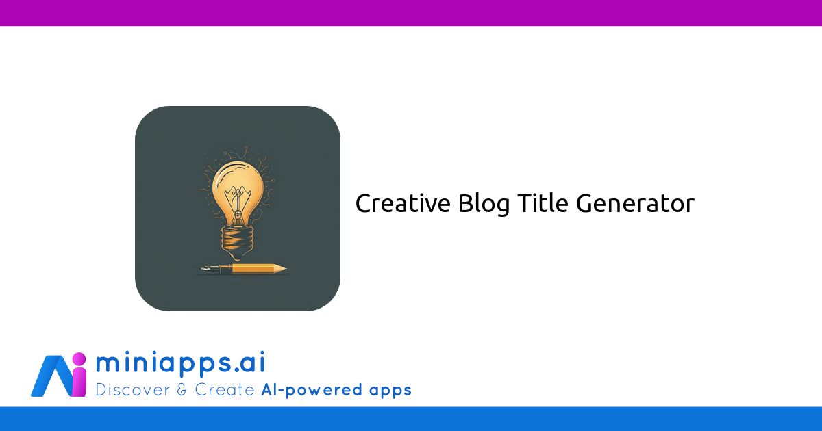 creative blog title generator