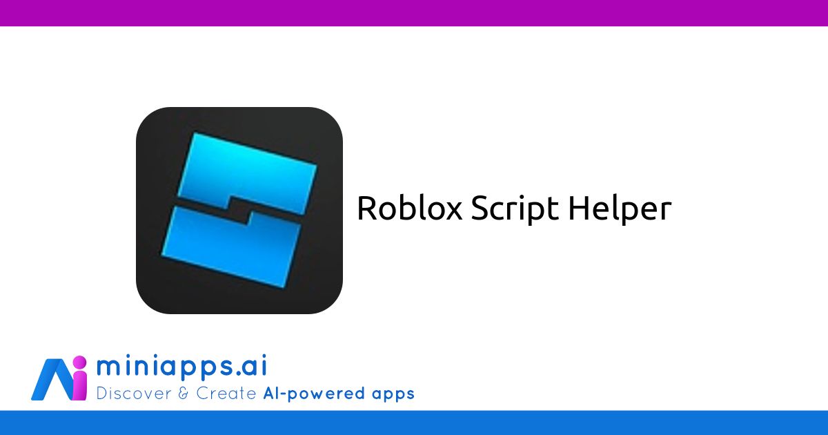 Roblox Script Helper - Free AI-powered Chatbot 